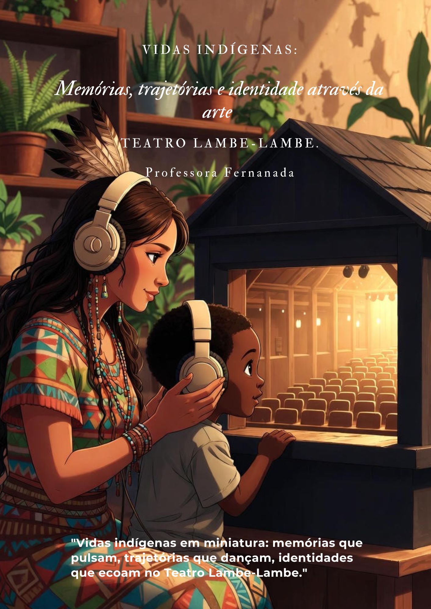 Capa de Vidas Indígenas: memórias, trajetórias e identidade através da arte do Teatro Lambe-Lambe.