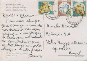 Cartão-postal enviado a Rosana por Ivônio, amigo seminarista, por ocasião da viagem do amigo para a Itália.