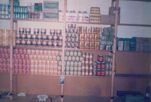 Disposição dos produtos na primeira loja de Galluzzi, em 1984.