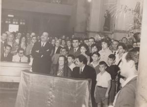 Com Domenico Modugno, amigo pessoal de Gugluielmo Galluzzi (pai) na Paróquia de São Vito, Brás.