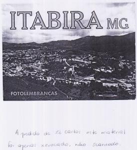 Foto lembrança de Itabira.