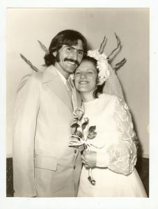 Anastácio e Virgínia no dia do casamento.