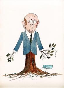 Caricatura de Mário Borgonovi, engenheiro agrônomo.