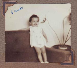 Fotografia de Inês com um ano de idade.