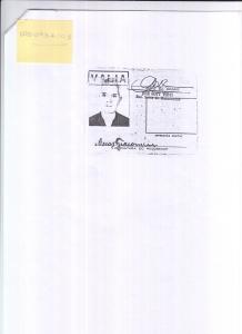 Cartão da Fundação Vale do Rio Doce de Seguridade Social contendo a foto, o nome e a assinatura do beneficiário.