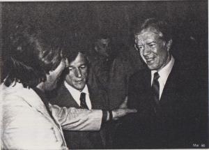 Na foto: Magri (de costas) e Jimmy Carter na visita dos sindicalistas americanos ao presidente dos EUA, na Casa Branca. Membro da Central Sindicalista Americana, Magri era sempre convidado para as reuniões e encontros.