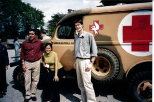 Congresso na Bélgica.
Eduardo, Teresa Balmotte e Lucas Welter.