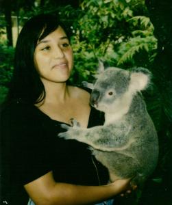 Durante o intercâmbio, Viviani visitou o Lone Pine Koala, um santuário de Koalas.