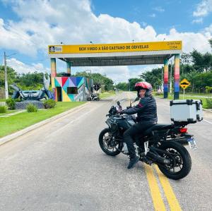 Momento de lazer: viagem de moto