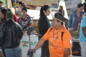 Awá Nimboadjú durante Feira de Sementes, que envolvia a discussão sobre a agrobiodiversidade.