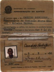 Documento de acesso ao Ministério da Fazenda, que cedeu algumas salas para o BNDES até 1958.