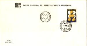 Envelope com o selo e carimbo comemorativos dos 25 anos do BNDES.