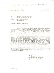 Proposta de elogio do superintendente para o presidente Márcio Fortes.