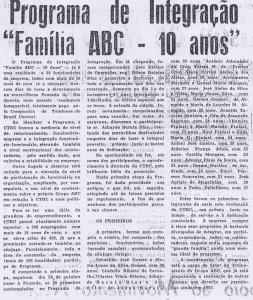 Matéria sobre o programa de integração 