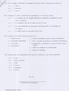 Teste específico para a seleção de funcionários da Companhia de Telecomunicações do Brasil Central (CTBC), articulado por Archimedes.
