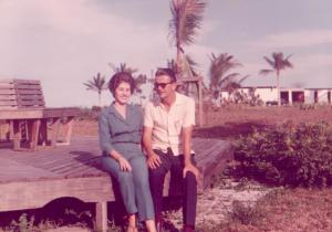 José Clóvis e sua esposa Isabel no Porto de Tubarão.