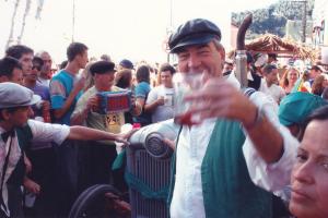 Renato celebrando a Carretela del Vin.