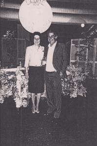 Gleide e Arismar Crédito em uma festa do clube de funcionários da Johnson & Johnson, onde ocorreu um jantar e um show de Agnaldo Rayol.
