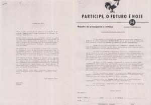 Comunicados gerais sobre a promoção de funcionários da divisão farmacêutica: Orlando Moino, gerente de vendas; Heimar Ximenes, gerente de mercado. Destaque para o perfil e currículo dos profissionais dentro da empresa.
