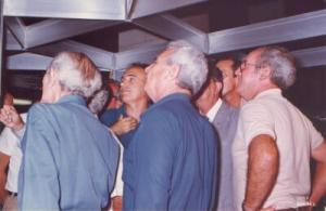 Comemoração dos 20 anos do Porto de Tubarão. Na foto, Dr. Belesa, Raymundo Mascarenhas, Francisco José Schettino e Cândido Cotta Pacheco como representante do Porto Ponta da Madeira.