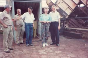 Visita de compradores de minério ao Terminal de Ponta da Madeira. Na foto: Cândido Cotta Pacheco, Romildo Velho, José Clóvis Ditzel e compradores alemães.