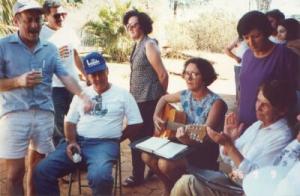 Reunião familiar que acontece anualmente. Na foto: Valter, Cândido, aparecida, Manuela, Lobato, Carminha e Margarida.