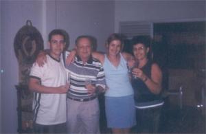 André (filho) Genilson Pimentel, Nara (filha) e Norma (esposa).