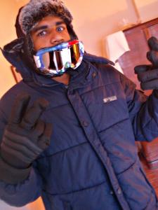 Antônio foi até Bariloche na época em que morou na Argentina para praticar Snowboard.