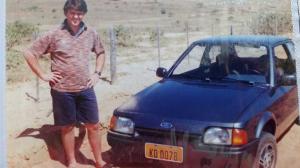 Foto tirada da estrada de Botucatu, para o Sítio do tio da esposa e o carro atolou na areia.