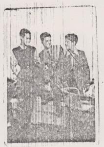 Irmãos Franco na Itália, à espera da viagem de Alberto para os Estados Unidos. Da esquerda para a direita: Aron Franco (irmão), Jack Franco e Alberto Franco (irmão).