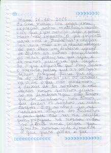 Carta ao Museu sobre o depoimento dado por Ana.