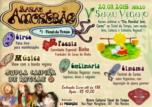 Flyer do evento Sarau Vegano.