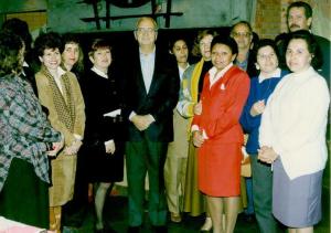 Jantar com o General Costa Cavalcanti, diretor geral brasileiro da Itaipu por 11 anos. O jantar foi no Ipê Clube, localizado ao lado da Vila B de Itaipu. Foi a última vez que o general veio à Foz do Iguaçu.