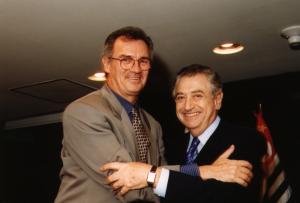 Ivo Dall´Acqua Júnior e Abram Szajman. São Paulo, SP, 1999