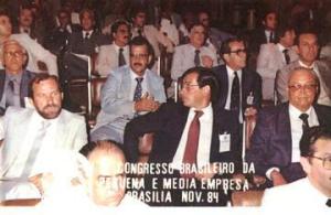 Wilmom Barbieri durante o Congresso Brasileiro da Pequena e Média Empresa. Brasília - DF, em novembro de 1984.