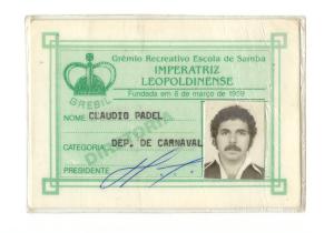 legenda: Carteira de Claudio Fadel, pertencente a Diretoria da Imperatriz Leopoldinense de 1987 a 1988.