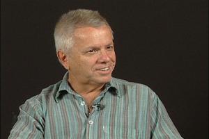 Retrato de Hildebrando no dia da gravação da sua entrevista.