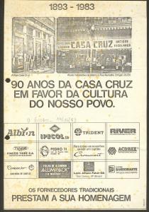 Cópia-xerox de uma matéria publicada no jornal O Globo comemorativo dos 90 anos da Casa Cruz.