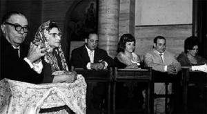 Domingos Apollônio, Elvira Apollônio, Oswaldo Apollônio, Cecília Apollônio, Álvaro Apollônio e Luci Apollônio por ocasião das Bodas de Ouro do casal Apollônio, pais de Cecília Motta.