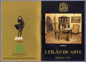 Catálogo de leilão da ProArte, casa especializada em leilões de obras de arte e propriedade de Mira Felmanas.
