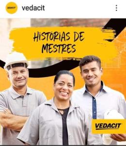 Márcia, em homenagem a mestres de obras feita pela Vedacit nas redes sociais.