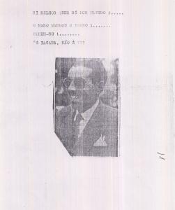 Um colega de trabalho de Udde Rimoli fez uma brincadeira com a história de seu terno, que foi queimado pelo ferro. Misturando fotos de revistas, o amigo fez uma montagem humorada sobre a saga do terno e sua restauração feita por Nego, irmão de Udde.