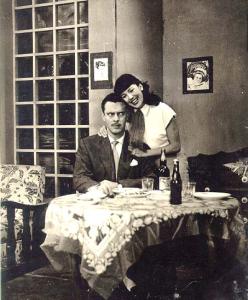 Vida Alves e Walter Forster, par romântico da primeira telenovela da televisão brasileira, 