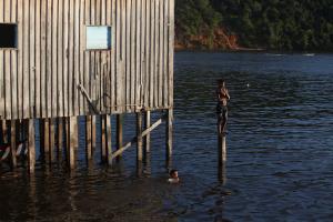 Durante viagem ao Laranjal do Jari para o projeto dos Correios