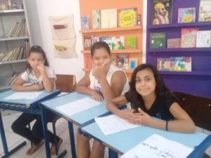 Alunas no momento da entrevista