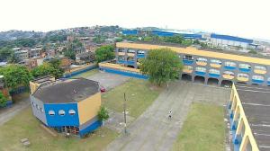 Visão panorâmica do bairro da Jacutinga e do CIEP Municipal Padre Nino