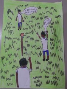 Antiga quadra da escola, onde as crianças brincavam de futebol ou de bolinha de gude.