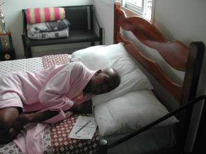 personagem: Meus pais e eu.<br>historia: Estavámos curtindo o feriado na minha casa.<br>