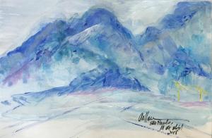 Serras de Minas - Aquarela de Angelo Brás Fernandes