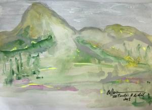 Serras de Minas - Aquarela de Angelo Brás Fernande